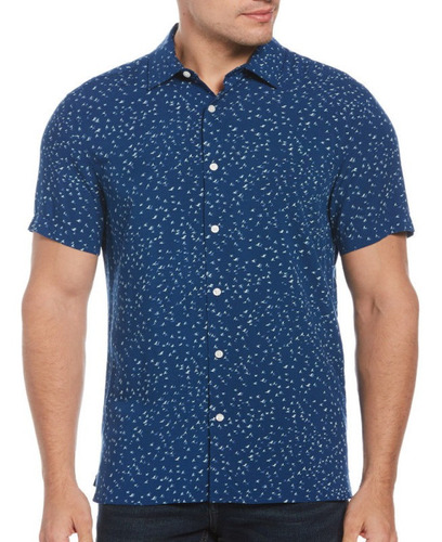 Camisa Perry Ellis Birds Azul Hombre 4hsw7062408