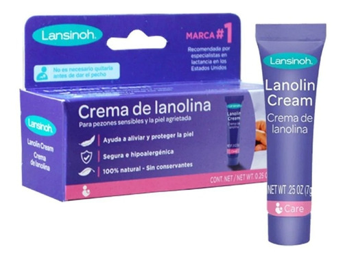 Crema Lanolina Lansinoh 7 Gr.  Pezones Sensibles O Irritados