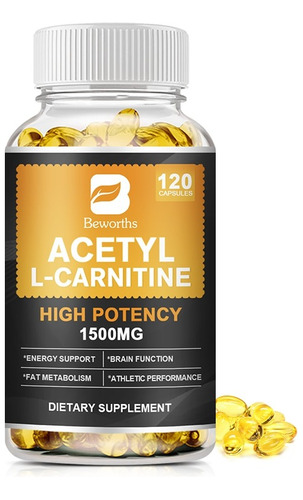 Acetil L-carnitine Adelgazar 1000mg 120 Softgel Tablets