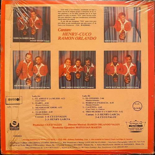 Disco Lp - Cuco Valoy & Los Virtuosos / Tiza! (Usado)
