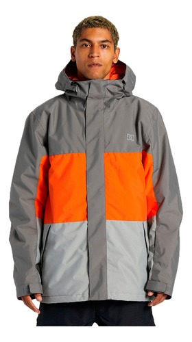 Campera Dc Snow Hombre Defy Gris-naranja Cli