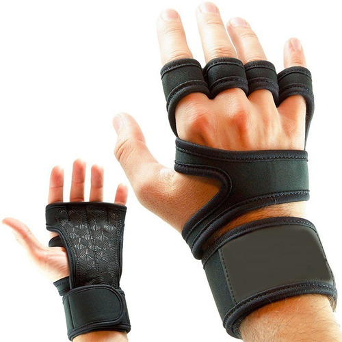 Guantes Negro Gym Ejercicios Pesas Fitness Crossfit Deporte