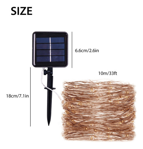 0 Paquete De 6 Luces De Navidad Led Con Energía Solar 6x20m