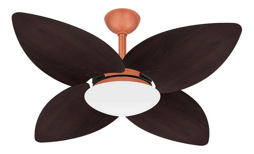 Ventilador Teto Winds Cobre 4 Pás Potente Quarto Ventax 220v Cor das pás Mdf Diâmetro 120 cm Material das pás MDF