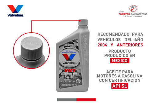 Kit 3 Litros Aceite Motor Mineral 15w40 Api Sl Valvoline Vr1