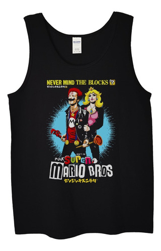 Polera Musculosa Sex Pistols Mario Bros Nev Punk Abominatron