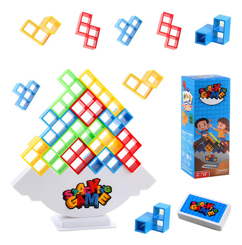 P Juego Equilibrio Torre Tetra, 64pcs Juguetes De