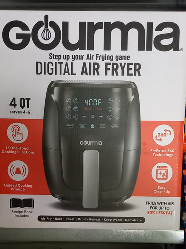 Freidora De Aire Digital 4 Qt Serves 4-6 Gourmia Gaf486
