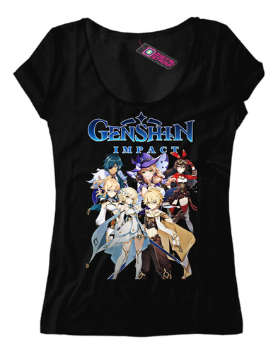 Remera Mujer Genshin Impact Anime Juego Games Ab14