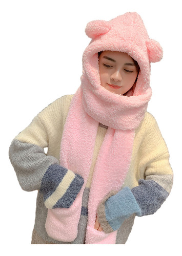 Sombrero De Peluche 3 En 1 Con Forma De Oreja De Oso For Mu