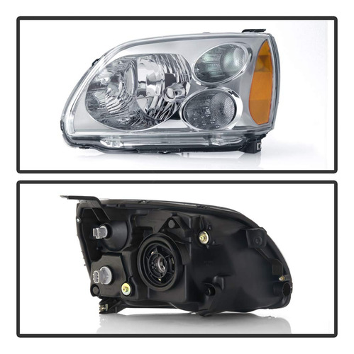 Faros Cromados Para Mitsubishi Galant 2004-2012, Conjunto Co
