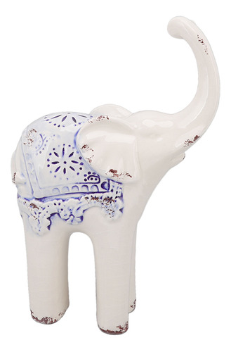 Escultura De Elefante De Porcelana, Decoración De Cerámica,