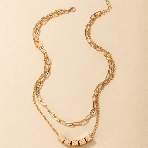Hifunny Dados Colar Punk Cubo Dados Colar Masculino Variedad