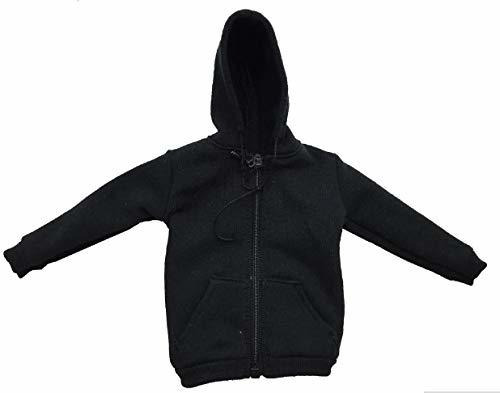 Ropa Muñecos - Studio One 1-6 Scale Men Black Zip Up Hoodie 