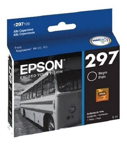 Cartucho Epson T297 Negro Original Alto Rendi Xp-231 241 431