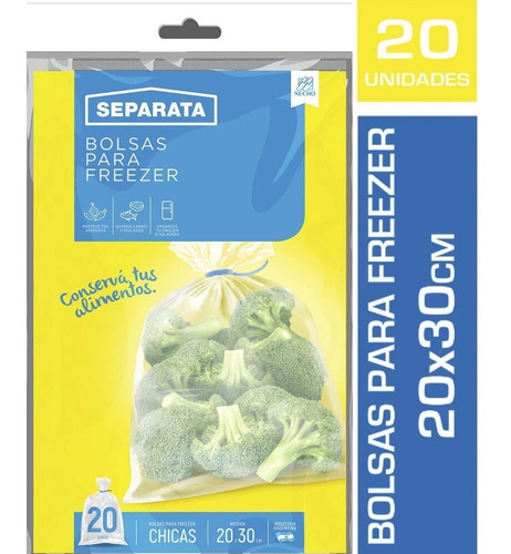 Bolsas Para Freezer Conserva Alimentos 20x30cm Separata X20u