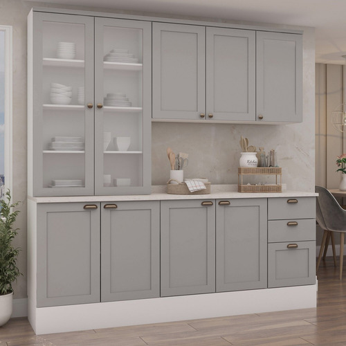 Cozinha Modulada Compacta 4 Peças Com Armário Aéreo 2 Wt