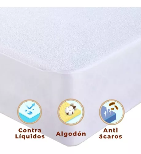 Protector de colchón de cuna impermeable y transpirable Color Blanco Talla colchón  Cuna (60x120)