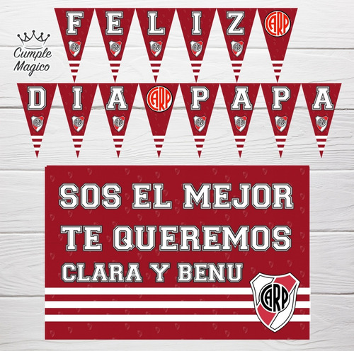 Dia Del Padre Foto Postercartel Y Banderín Decopersonalizado
