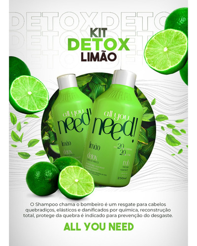 Kit Detox Limpeza Suave Limão + Tratamento Noturno Mirai