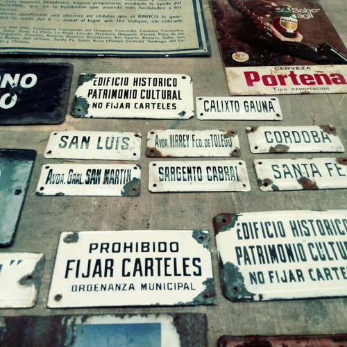 Carteles Enlozados Antiguos Varios