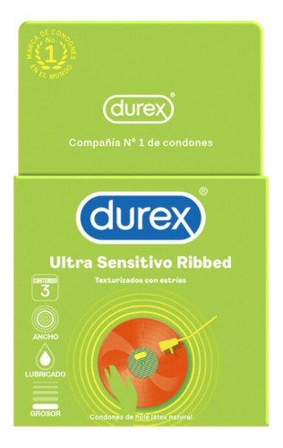Preservativo Ultra Sensitivo Ribbed Durex