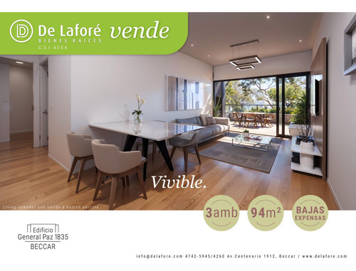 Venta - Departamento 3 Ambientes A Estrenar En Beccar - 3° A