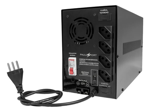 Nobreak Pp 1500be Senoidal Onda Pura 1500va - 12v Paulo Port