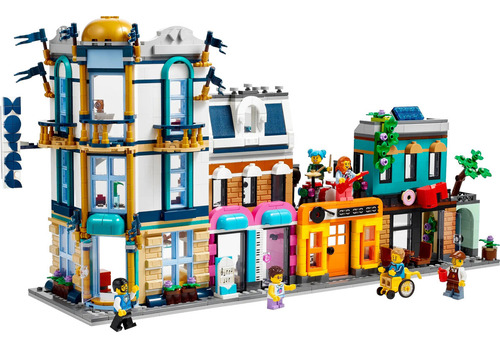 Lego Creator 3en1 Calle Principal 31141 - 1459 Pz Versión Del Personaje Chica En Silla De Ruedas