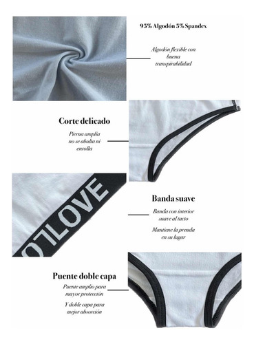 Pack De 6 Calzones Dama Tangas Pantaletas Sexis De Algodón
