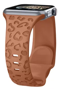 Correa De Leopardo Para Apple Watch 40mm-45mm, Silicona