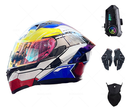 Casco Con Auriculares Bluetooth Incluyen Máscara Y Guantes