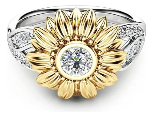 Anillos en forma de girasol hotsell