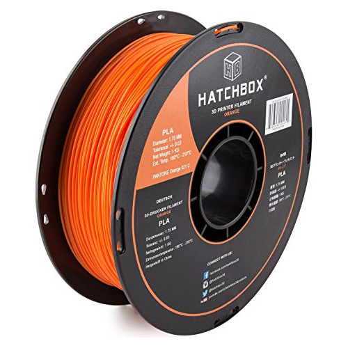 Filamento Hatchbox Para Imprecion 3d 1.75mm 1kg - Orange 