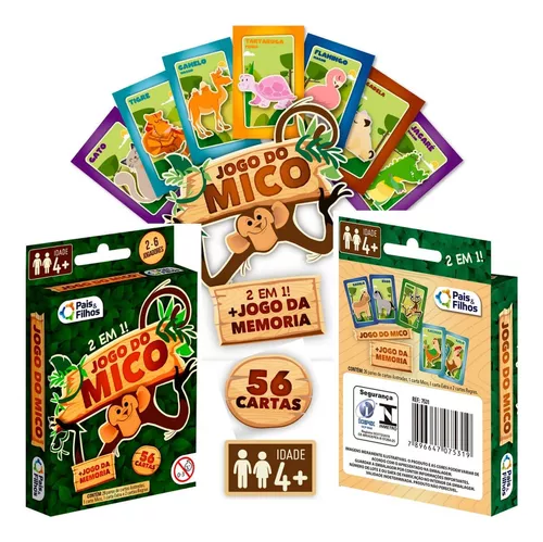 Jogo Uno + Mico + Rouba Monte Kit de Jogos