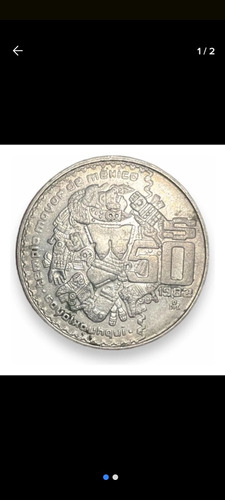 Moneda Antigua De Cincuenta Pesos Coyolxauhqui 1982