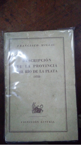 Libro Descripcion De La Provincia Del Rio De La Plata 1772