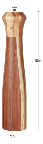 Molino De Pimienta Kkc Home Accents 10 Pulgadas Madera Acaci Madera