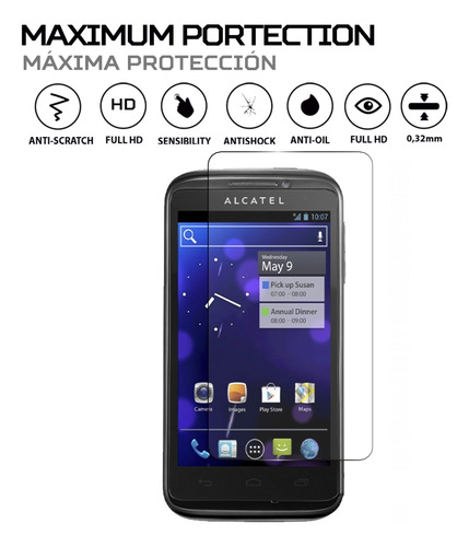 Protector Mica Pantalla Para Alcatel Ot-993d