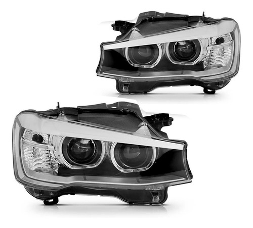 Par Farol Bmw X3 2013 2014 2015 2016 Com Led Drl Tyc