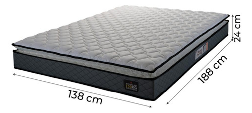 Colchão Casal Espuma D45 Pillow Cinza/branco Hellen -