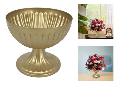 Jarrón Hierro Forjado Estilo Retro Arreglo Flores Jarrones