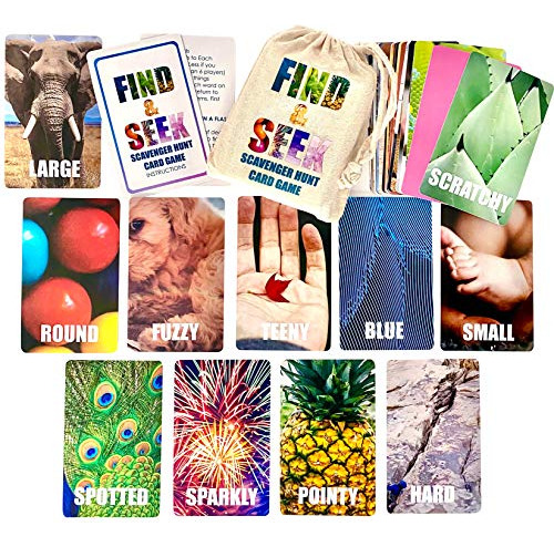 Hapinest Find And Seek Scavenger Hunt Juego De Cartas De Int