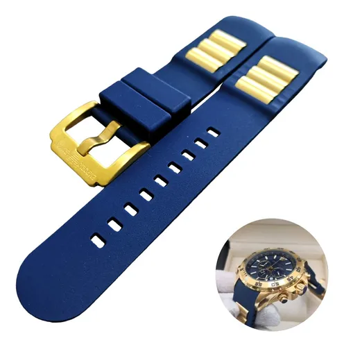 Relogio Emporio Armani Ar0649 Pulseira Azul De Borracha