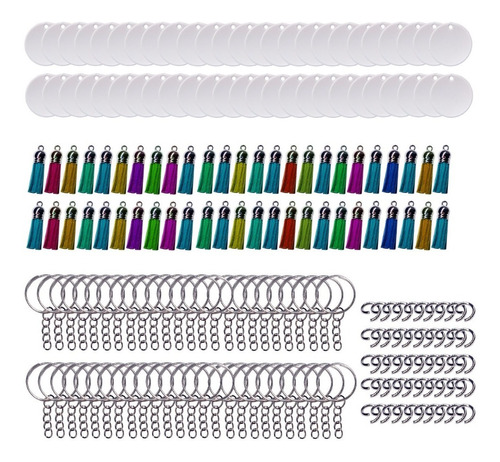 Imagen 2 de 9 de Set De 50 Pzs Mosqueton Para Crear Llaveros Joyas Metal