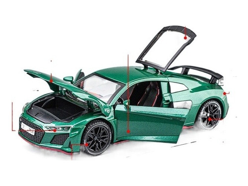 Colección De Modelos De Autos Deportivos Audi R8 Metal Tiny