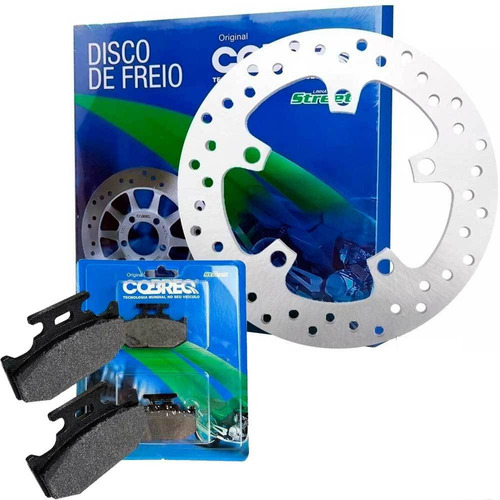 Disco De Freio Traseiro + Pastilha Fazer 250 2012 Cobreq