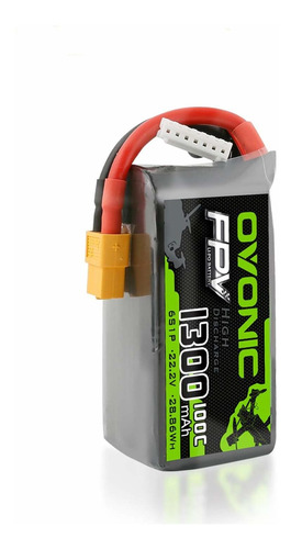 Bateria Lipo Ovonic 1300mah 22.2v 6s 100c Con Xt60 Plug Para