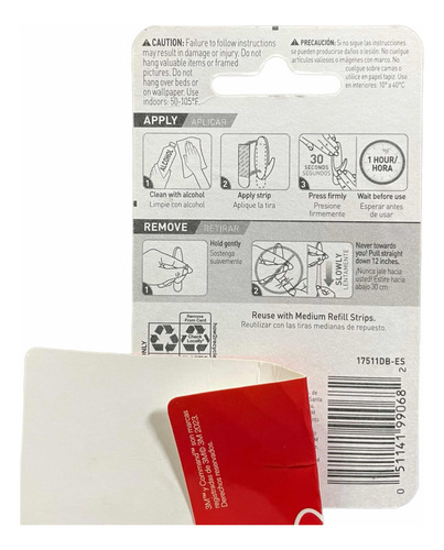 Gancho Mediano Blanco 3m Command Basics Cuelga Sin Dañar