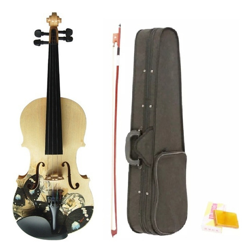 Violin Superior 4/4 Kinglos Dibujos Diseño Con Estuche Arco 